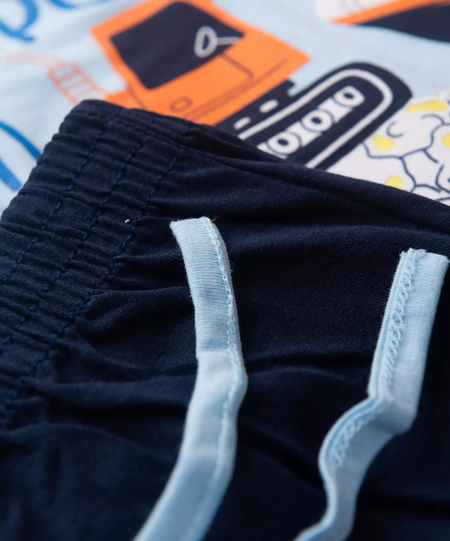 Pijama de Inverno Infantil Masculino Trator Azul