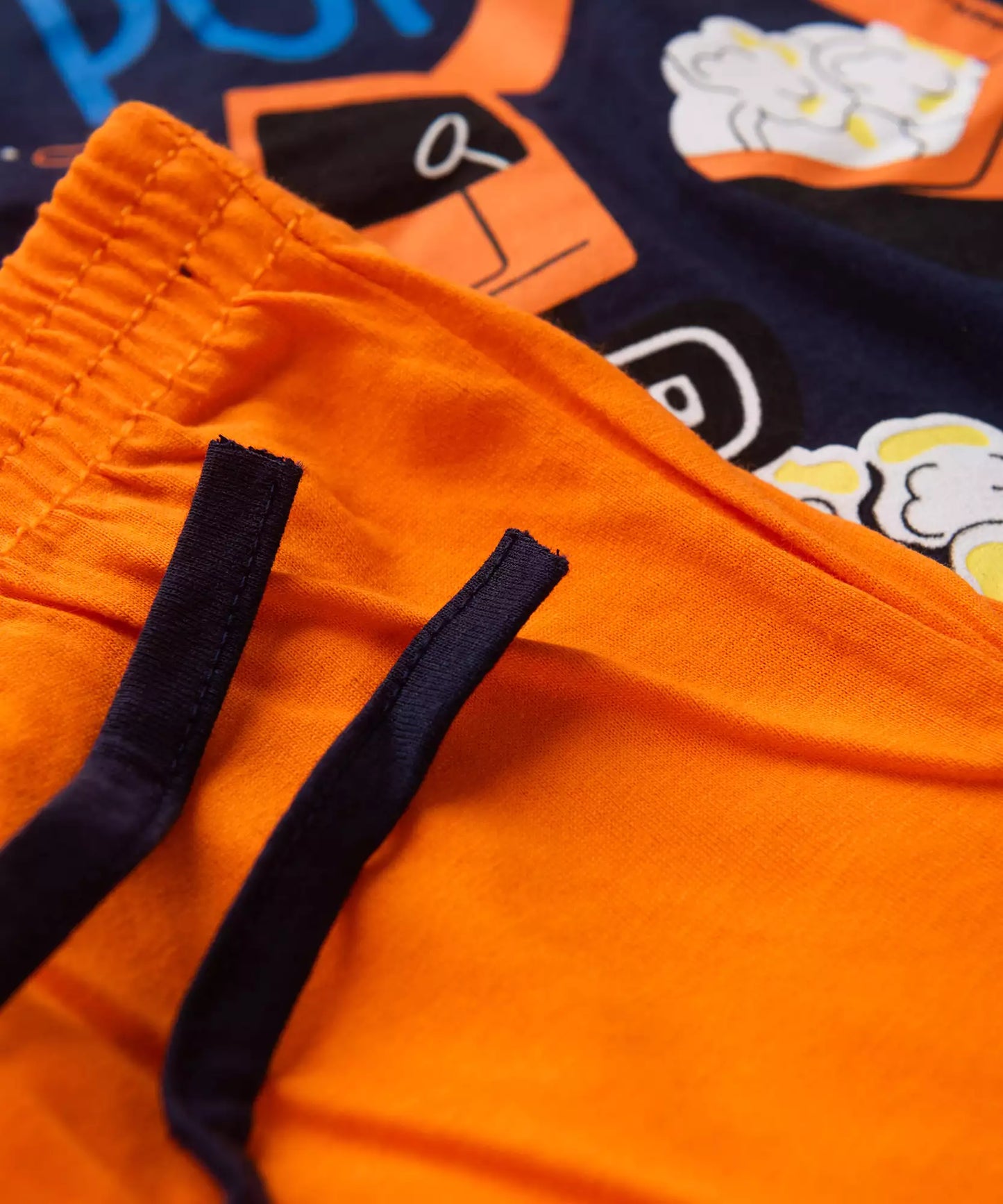 Pijama de Inverno Infantil Masculino Trator Marinho