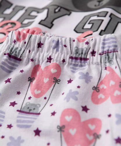 Pijama de Inverno para Bebê Menina Ursinho Branco
