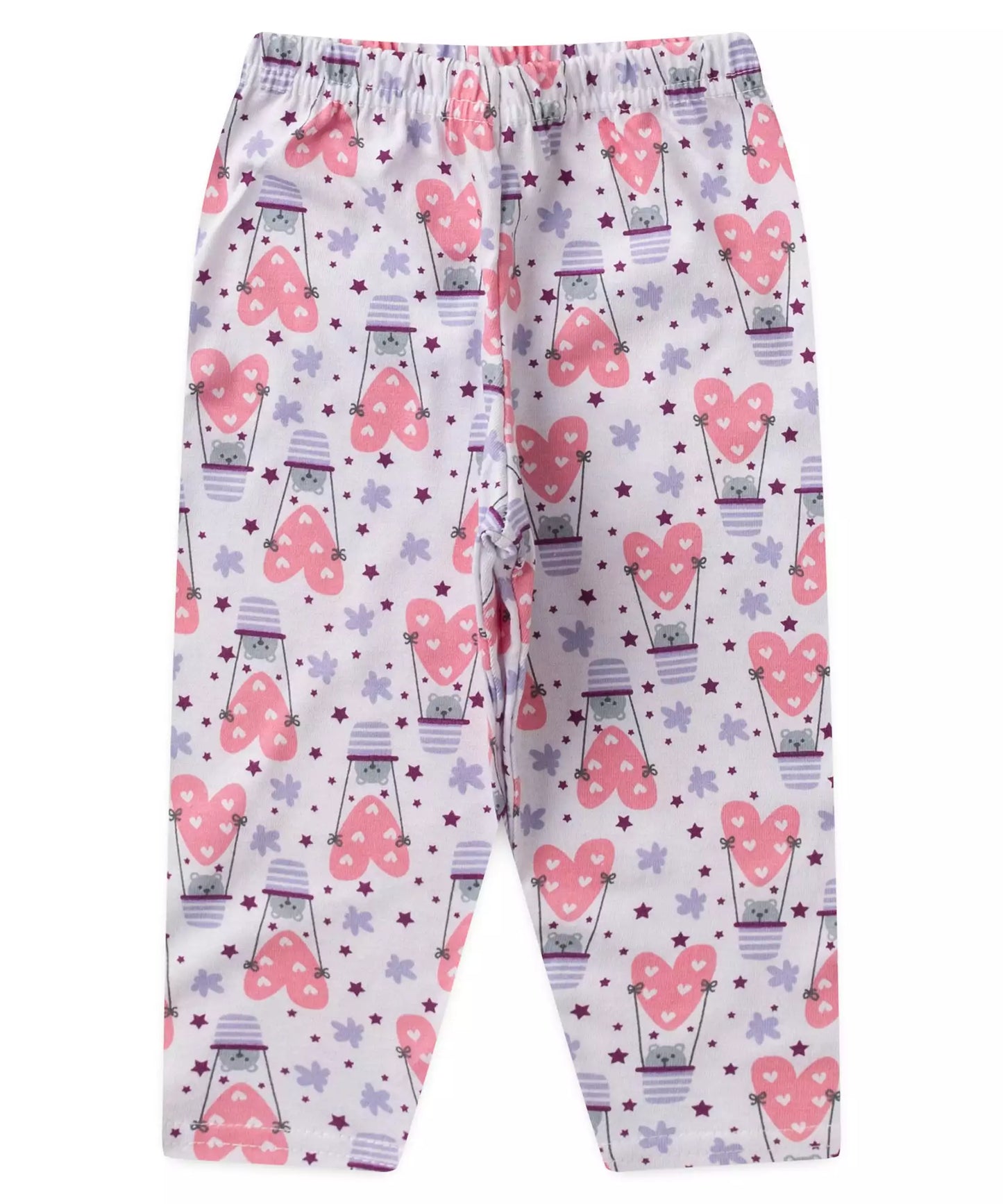 Pijama de Inverno para Bebê Menina Ursinho Branco
