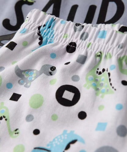 Pijama de Inverno para Bebê Menino Dinossauro Cinza