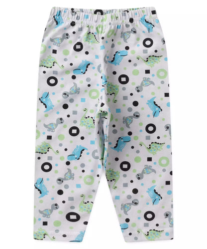 Pijama de Inverno para Bebê Menino Dinossauro Cinza