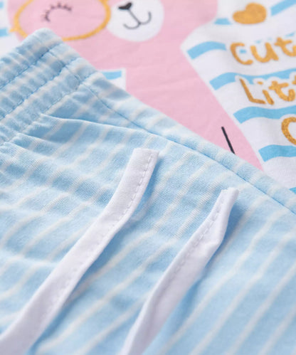 Pijama de Inverno para Menina Gatinho Branco