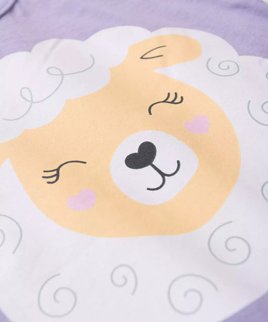 Pijama de Inverno para Menina Ovelhinha Lilás