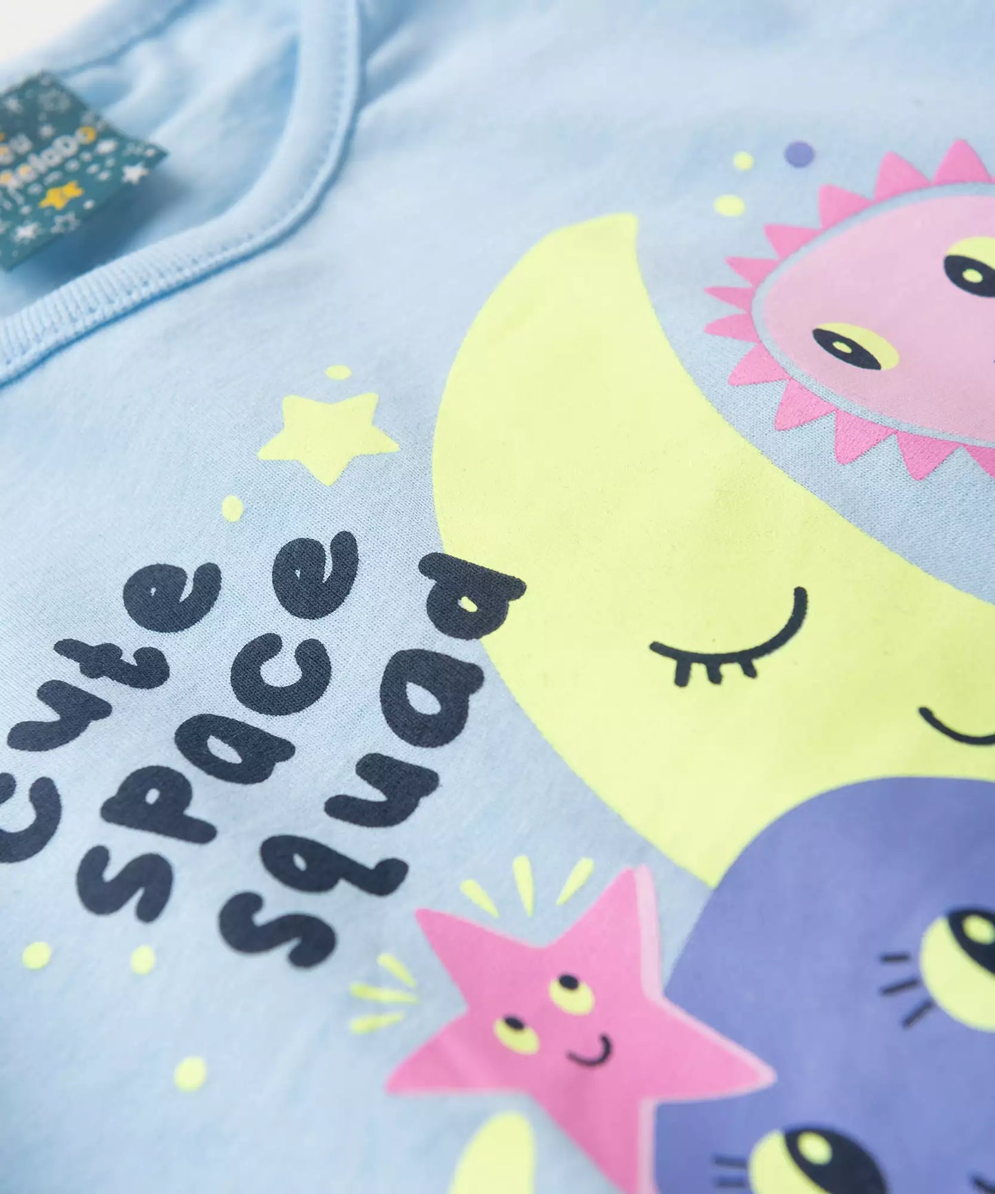 Pijama de Inverno para Menina Space Azul