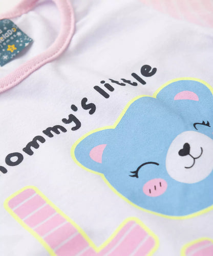 Pijama de Inverno para Menina Ursinho Branco