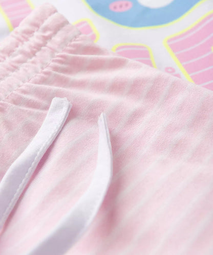 Pijama de Inverno para Menina Ursinho Branco
