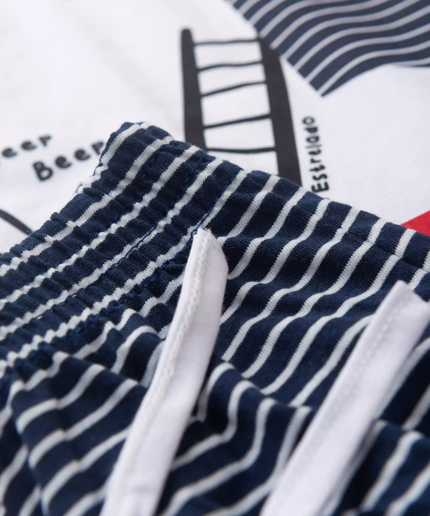 Pijama de Inverno para Menino Bombeiro Branco