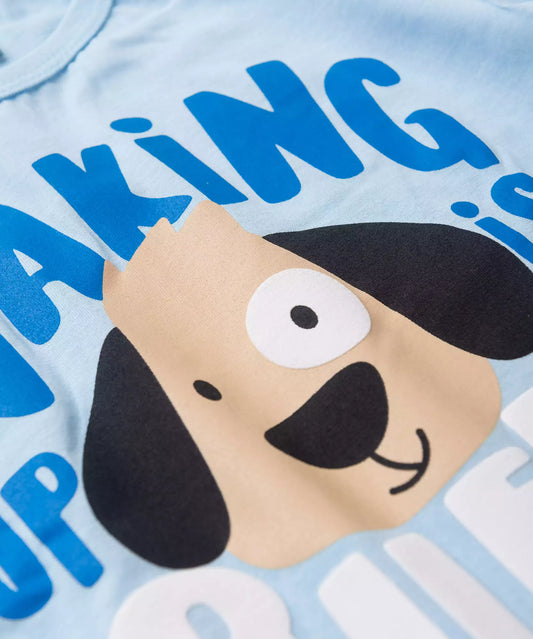 Pijama de Inverno para Menino Cachorrinho Azul