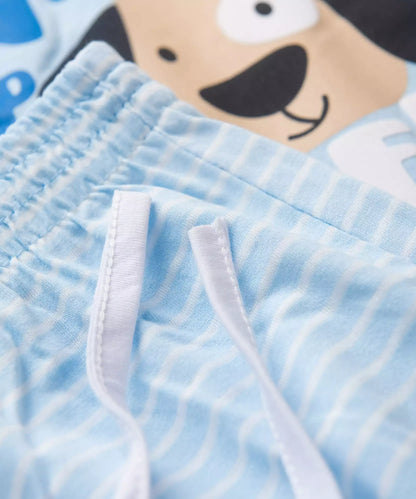 Pijama de Inverno para Menino Cachorrinho Azul