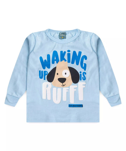 Pijama de Inverno para Menino Cachorrinho Azul