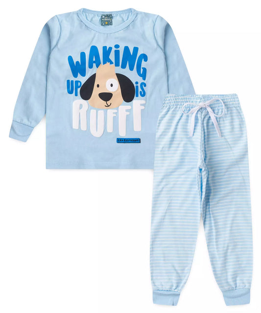 Pijama de Inverno para Menino Cachorrinho Azul