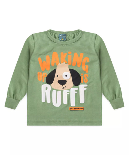 Pijama de Inverno para Menino Cachorrinho Verde