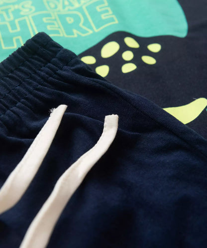 Pijama de Inverno para Menino Dinossauro Marfim