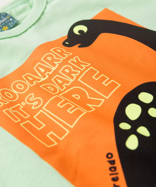 Pijama de Inverno para Menino Dinossauro Verde