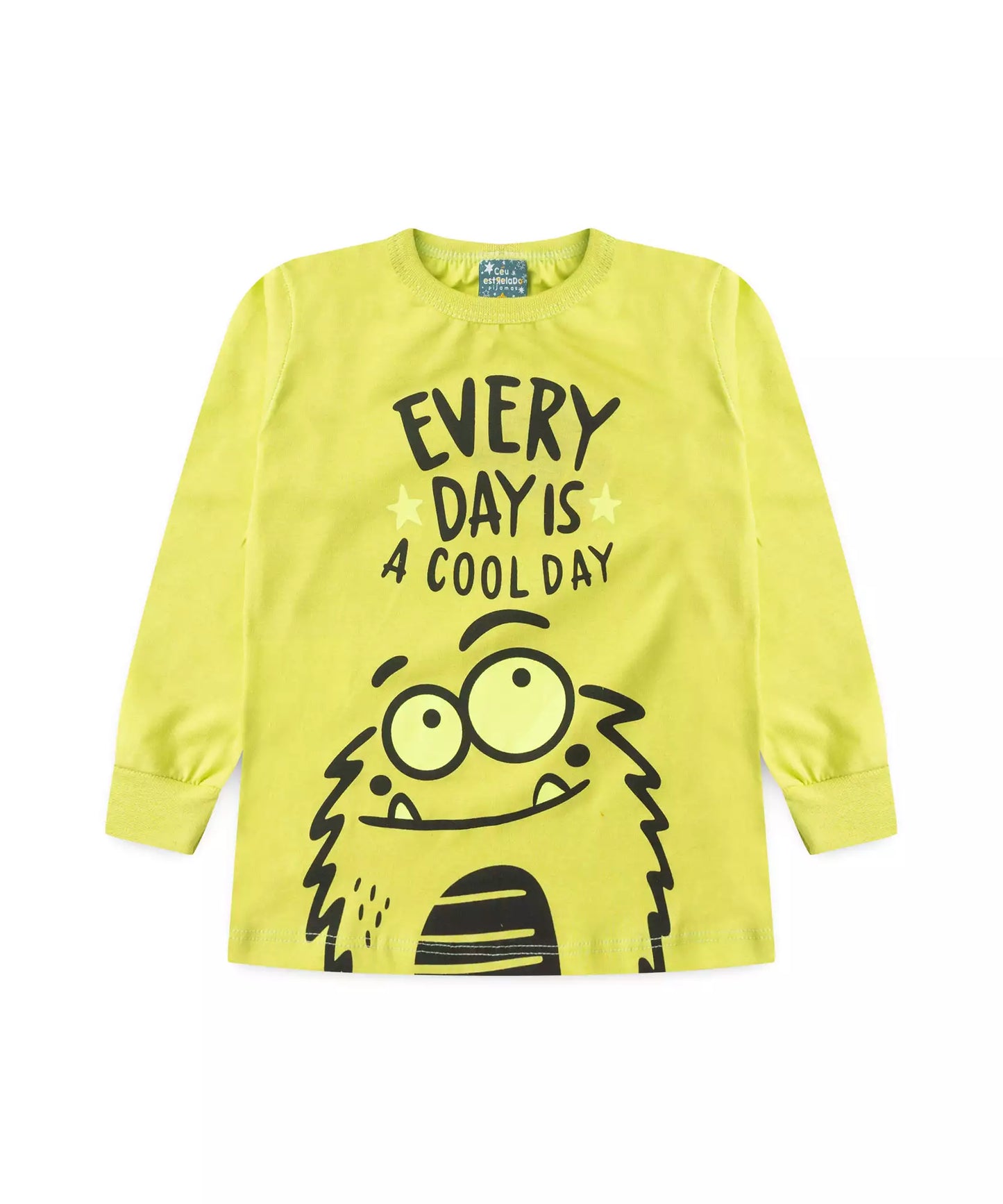 Pijama de Inverno para Menino Monstrinho Verde