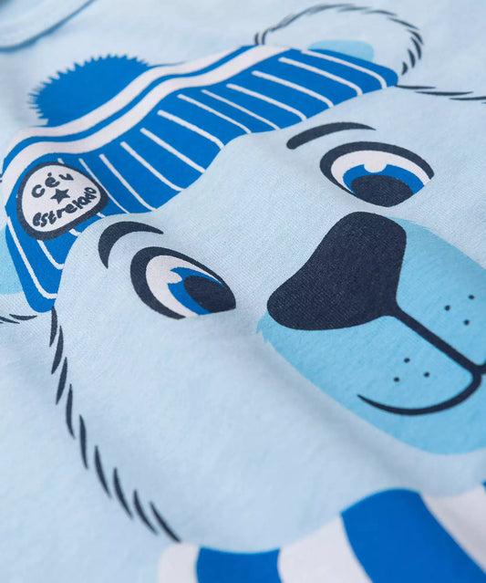 Pijama de Inverno para Menino Ursinho Azul