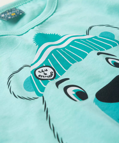 Pijama de Inverno para Menino Ursinho Verde