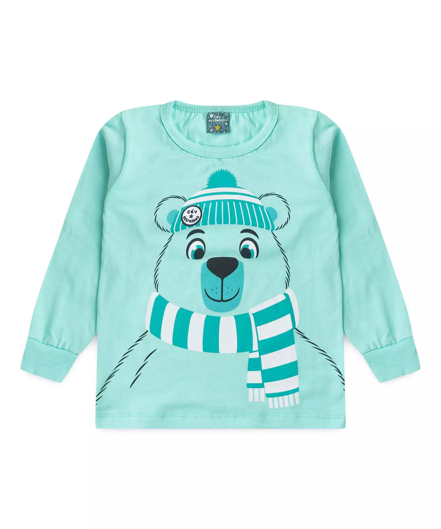 Pijama de Inverno para Menino Ursinho Verde