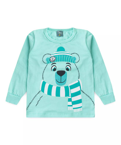 Pijama de Inverno para Menino Ursinho Verde