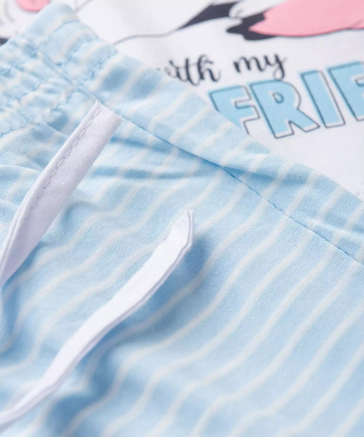 Pijama de Verão Infantil para Menina Sleep Time Branco