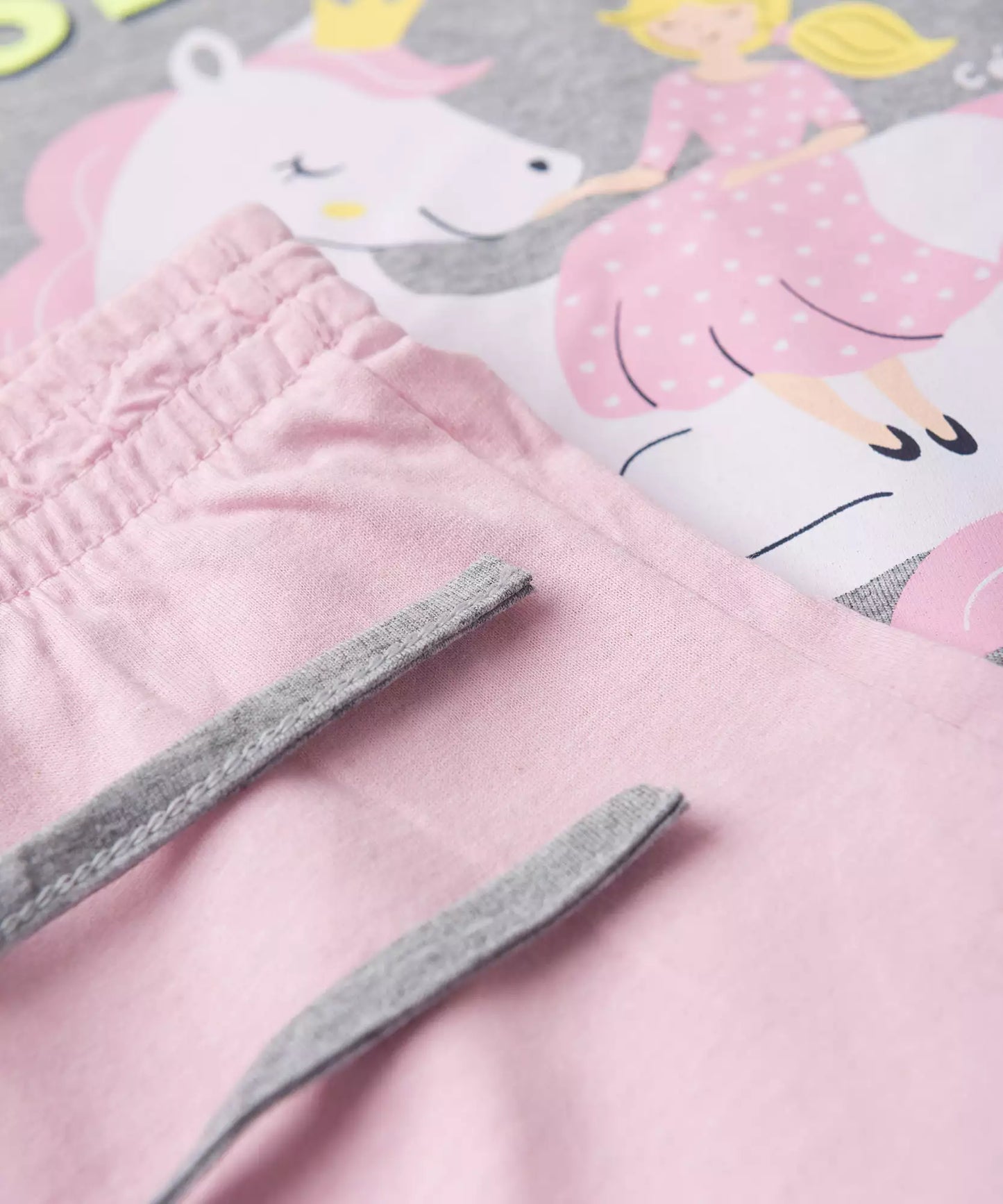 Pijama de Verão Infantil para Menina Sleeping Mescla