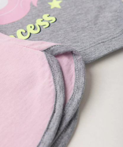 Pijama de Verão Infantil para Menina Sleeping Mescla