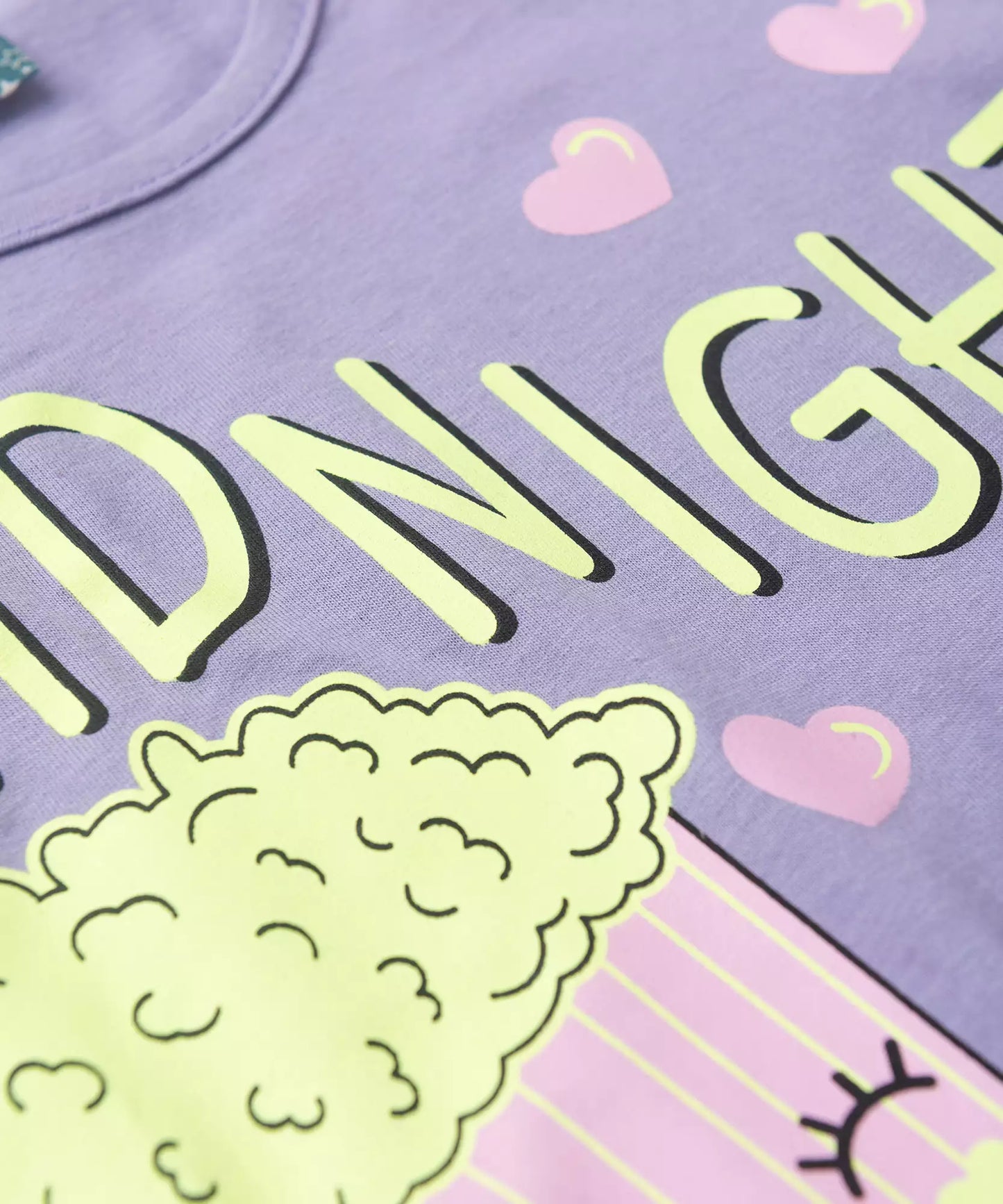 Pijama de Verão Infantil para Menina Snacker Lilás