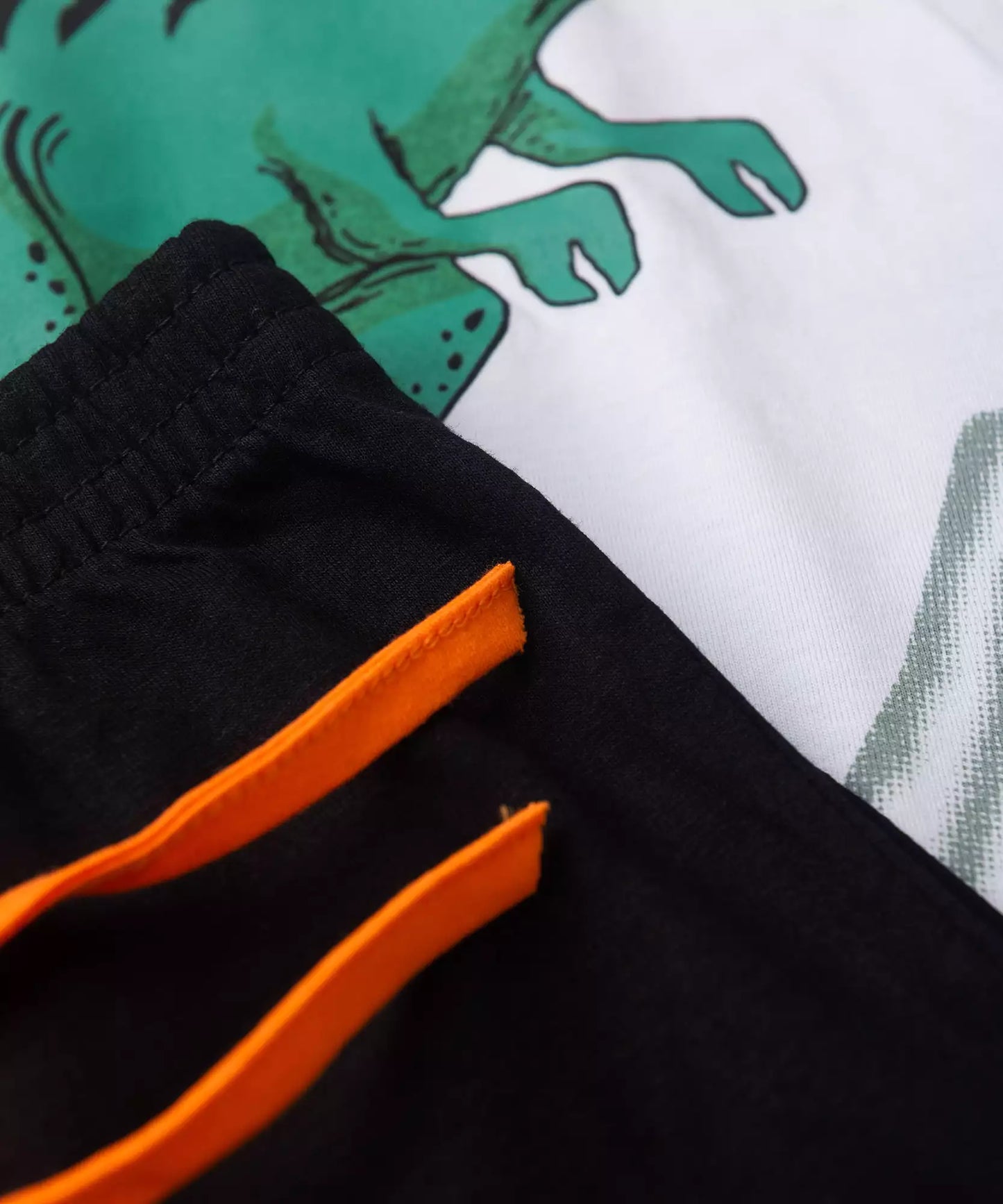 Pijama de Verão Infantil para Menino T-Rexcellent Branco