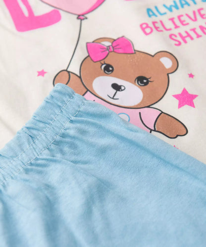 Pijama de Verão para Menina Always Shine Marfim