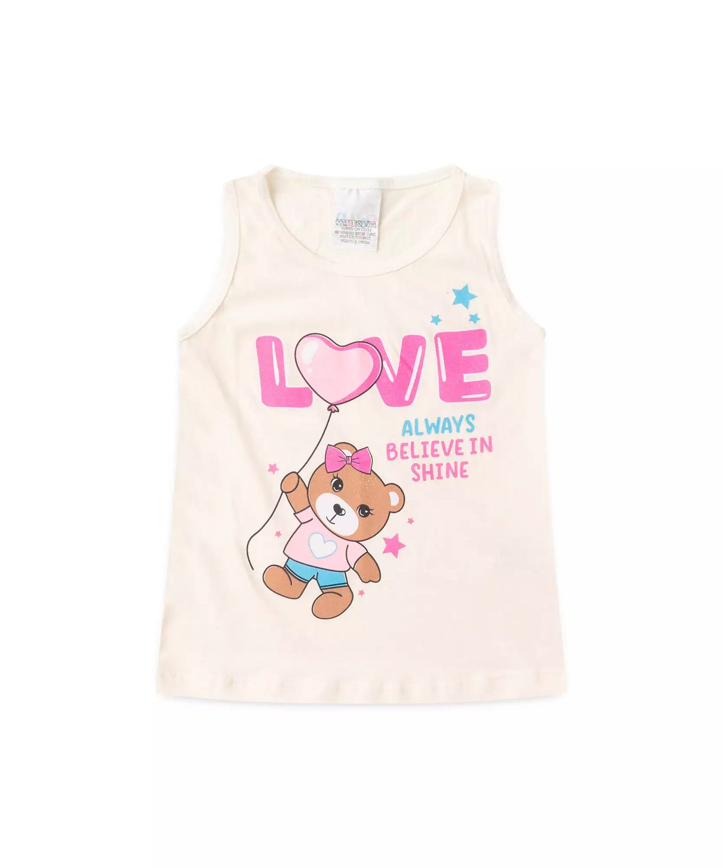 Pijama de Verão para Menina Always Shine Marfim