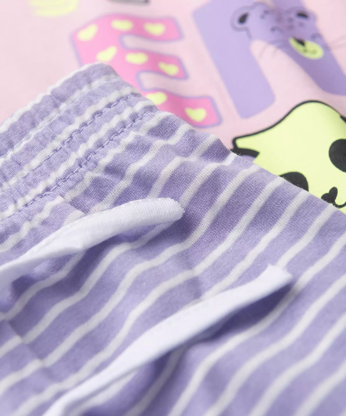 Pijama de Verão para Menina Amizade Colorida Rosa