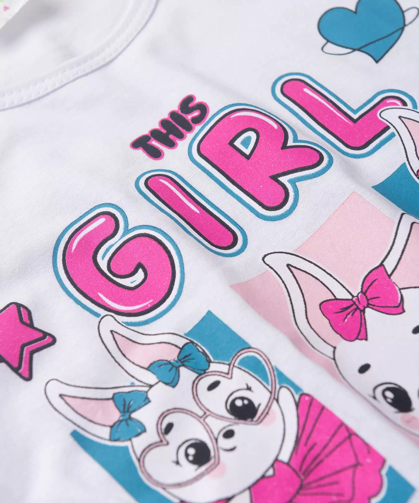 Pijama de Verão para Menina Dream Big Branco