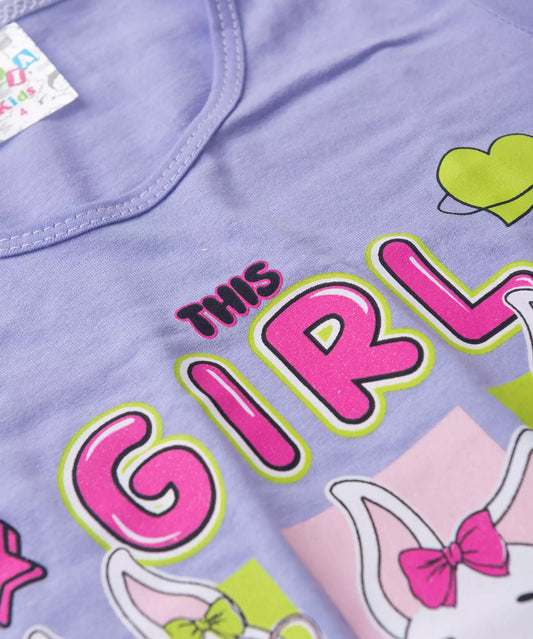 Pijama de Verão para Menina Dream Big Lilás