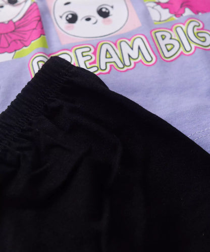 Pijama de Verão para Menina Dream Big Lilás