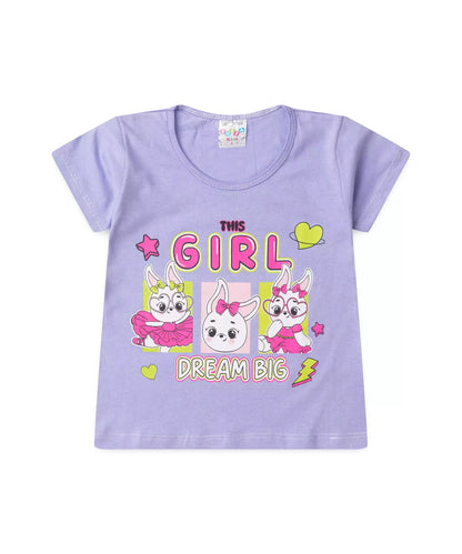 Pijama de Verão para Menina Dream Big Lilás