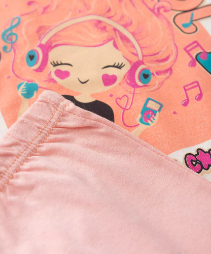 Pijama de Verão para Menina Dreams Day Marfim