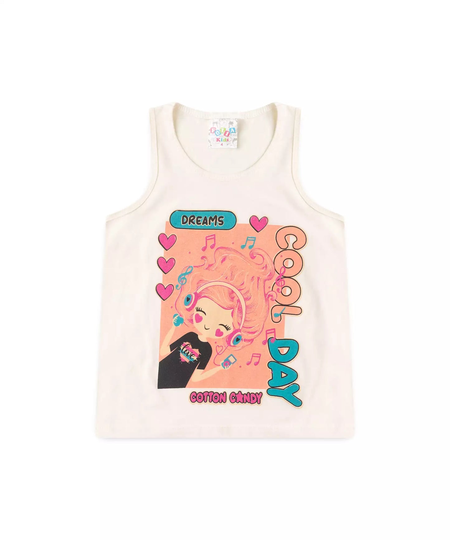 Pijama de Verão para Menina Dreams Day Marfim