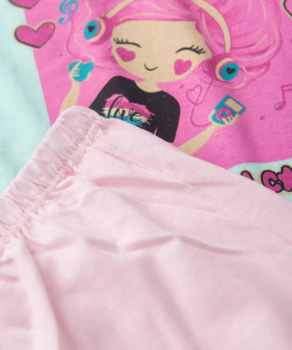 Pijama de Verão para Menina Dreams Day Verde