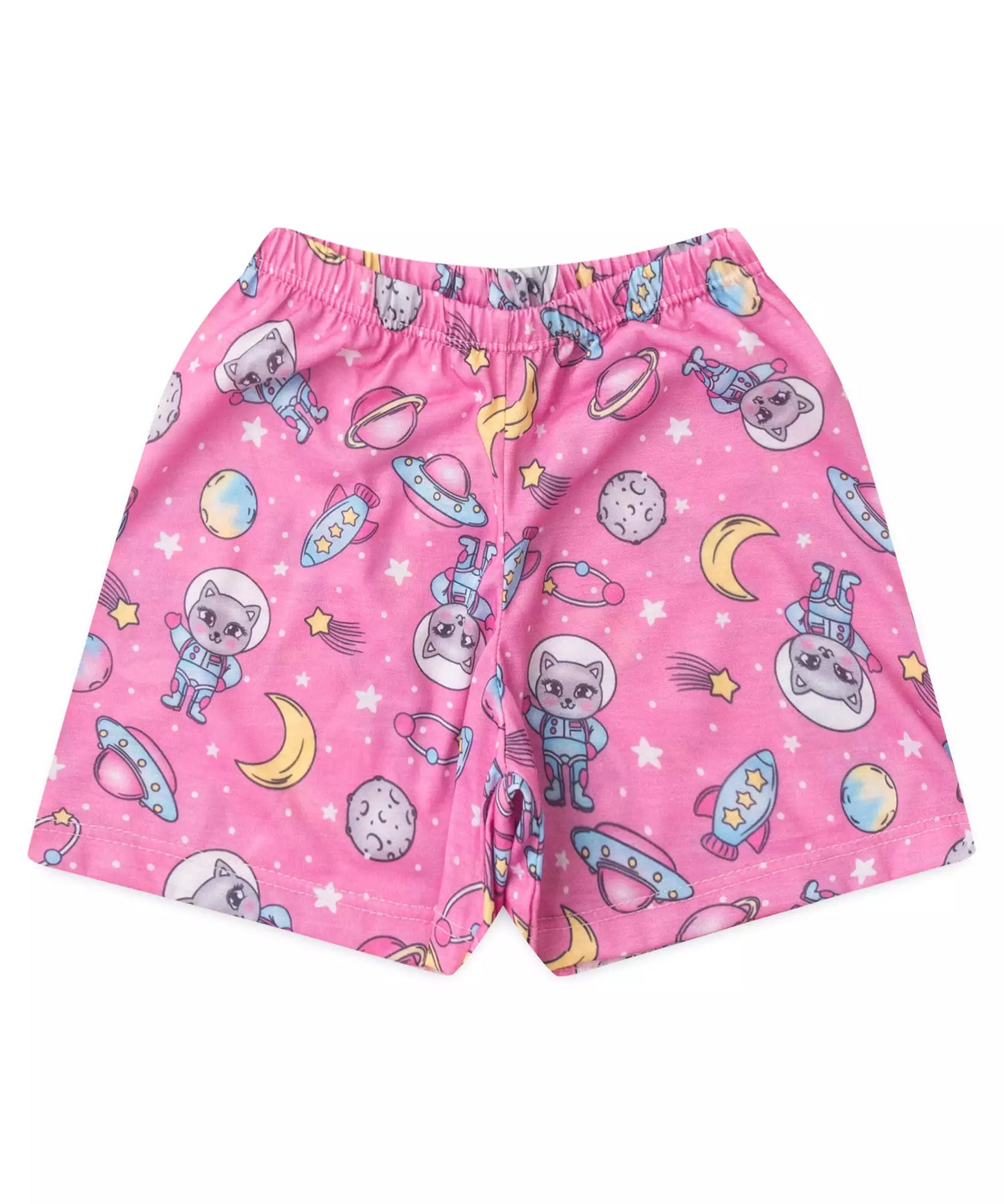 Pijama de Verão para Menina Flu to Space Marfim