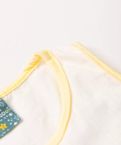 Pijama de Verão para Menina Girafinha Fofa Amarelo