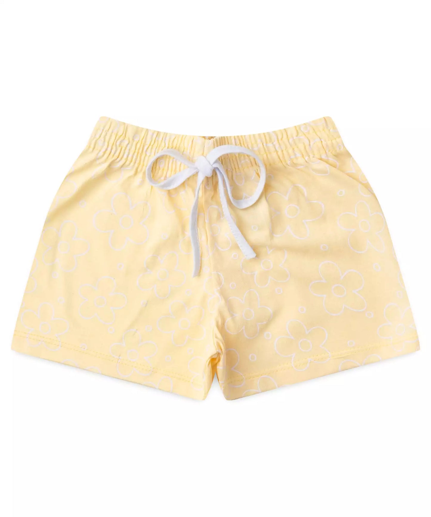 Pijama de Verão para Menina Girafinha Fofa Amarelo