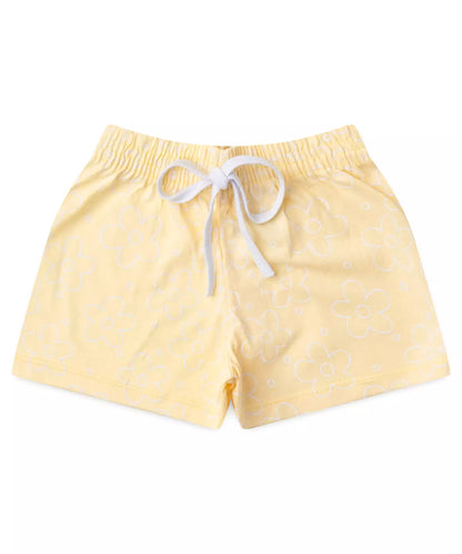 Pijama de Verão para Menina Girafinha Fofa Amarelo