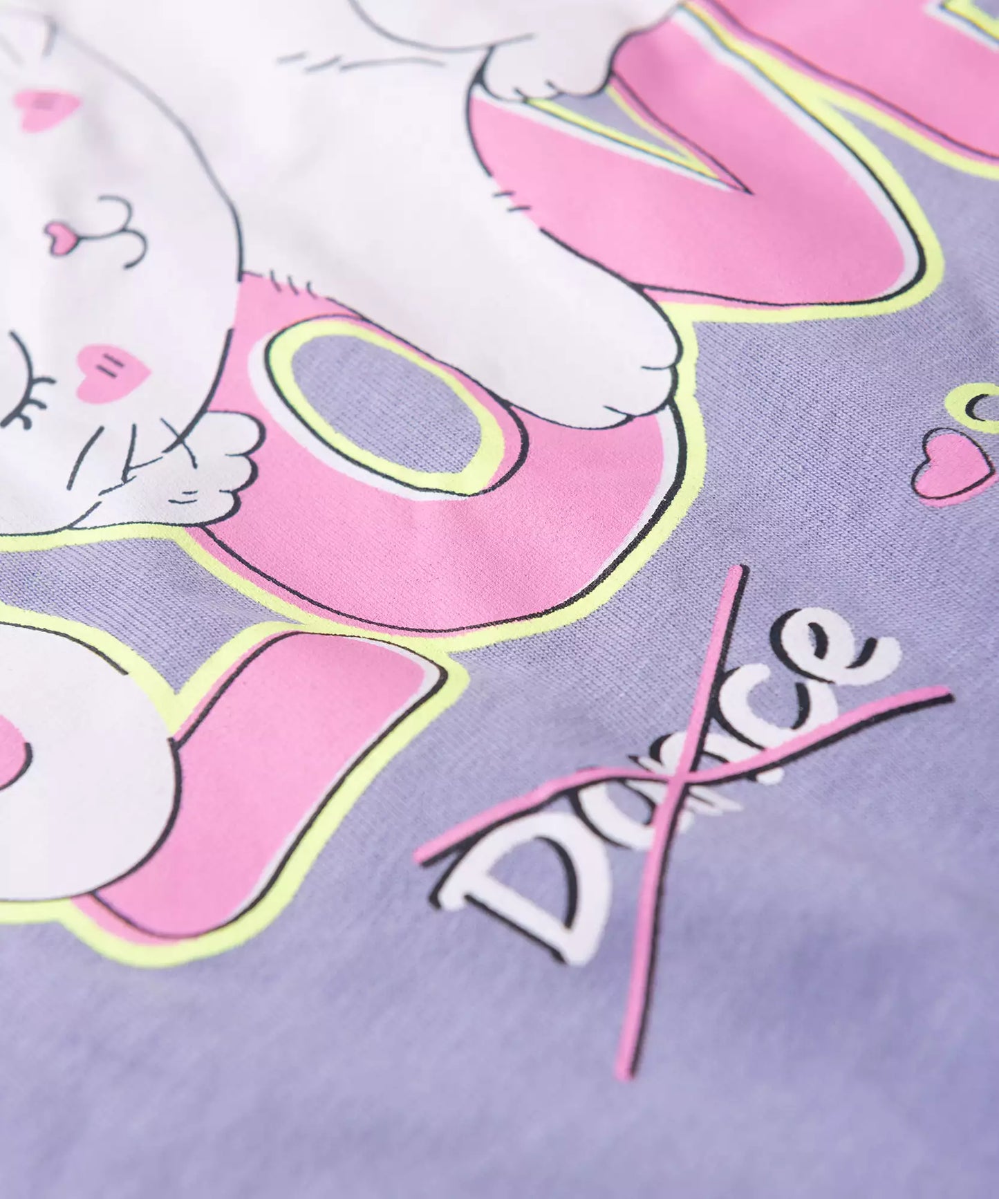 Pijama de Verão para Menina Love Sleep Lilás