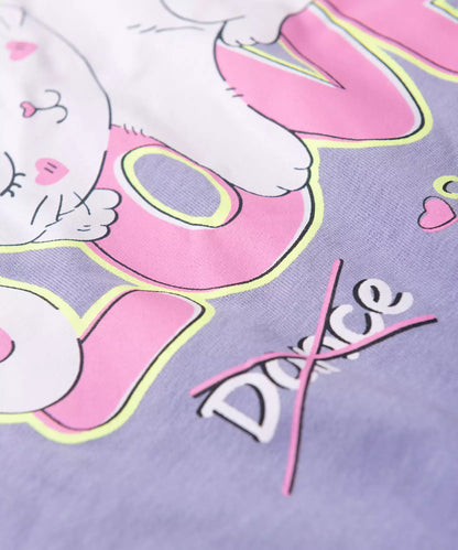 Pijama de Verão para Menina Love Sleep Lilás