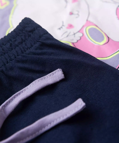 Pijama de Verão para Menina Love Sleep Lilás