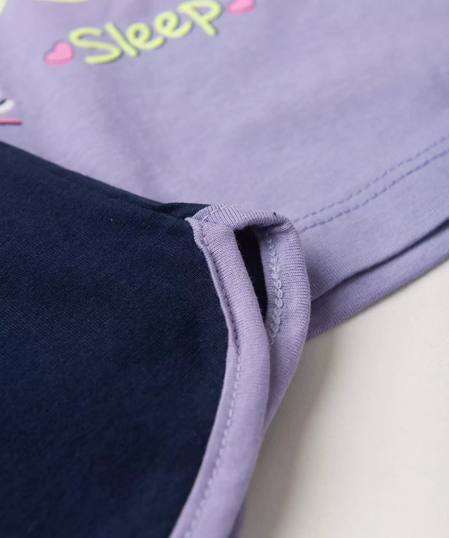 Pijama de Verão para Menina Love Sleep Lilás