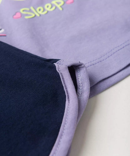 Pijama de Verão para Menina Love Sleep Lilás
