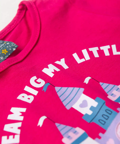 Pijama de Verão para Menina Sonho de Unicórnio Pink