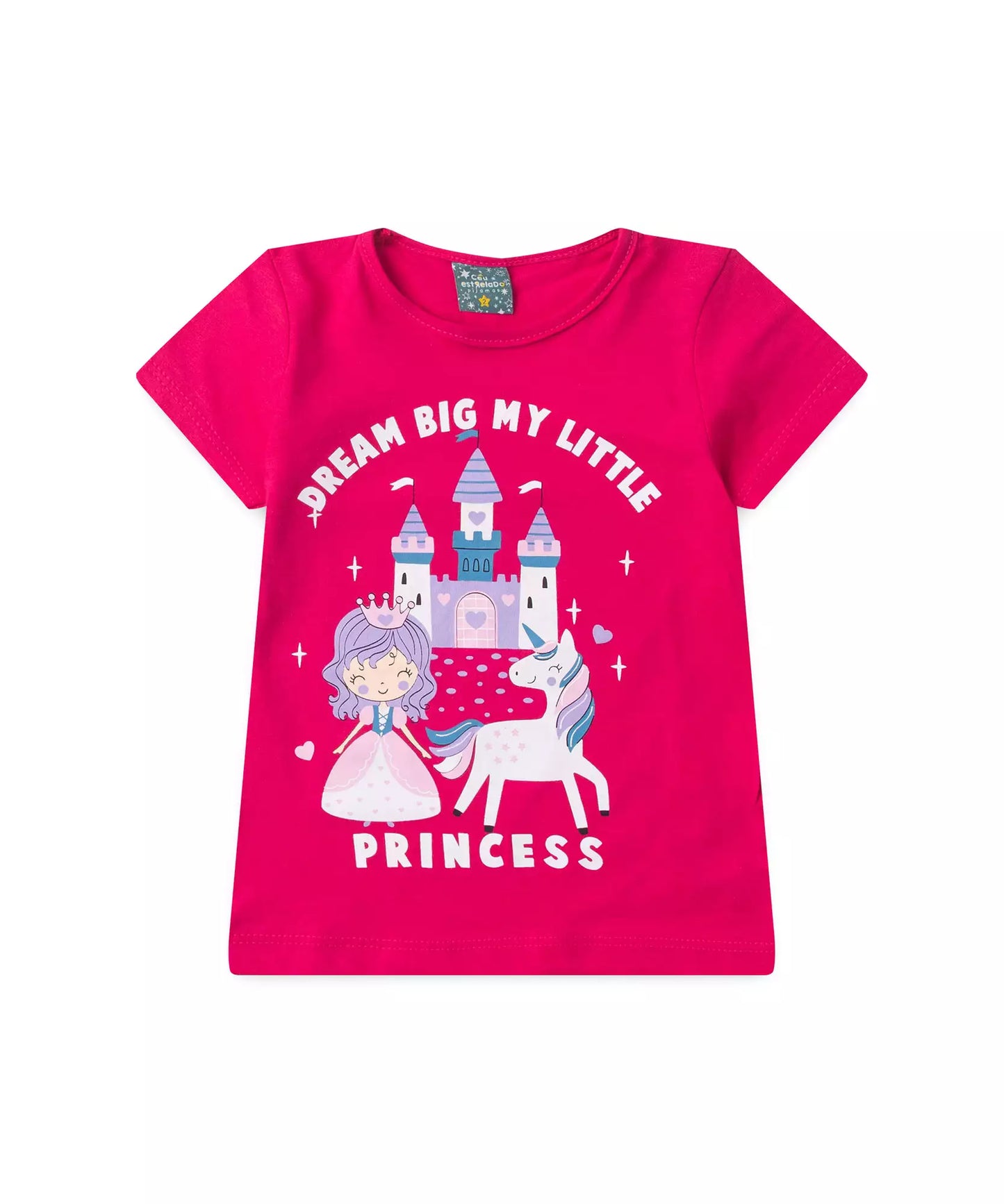 Pijama de Verão para Menina Sonho de Unicórnio Pink